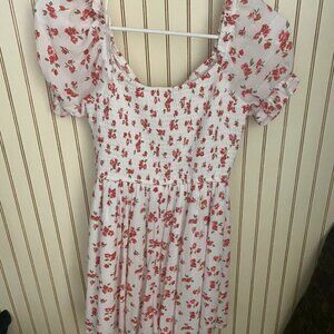 Hollister White Floral Mini Dress